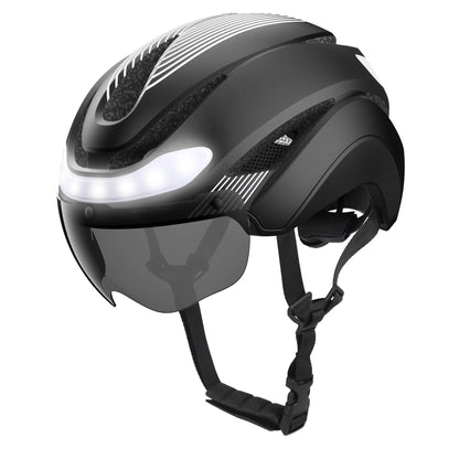 Casque vélo visière et lumière - SafeMotion