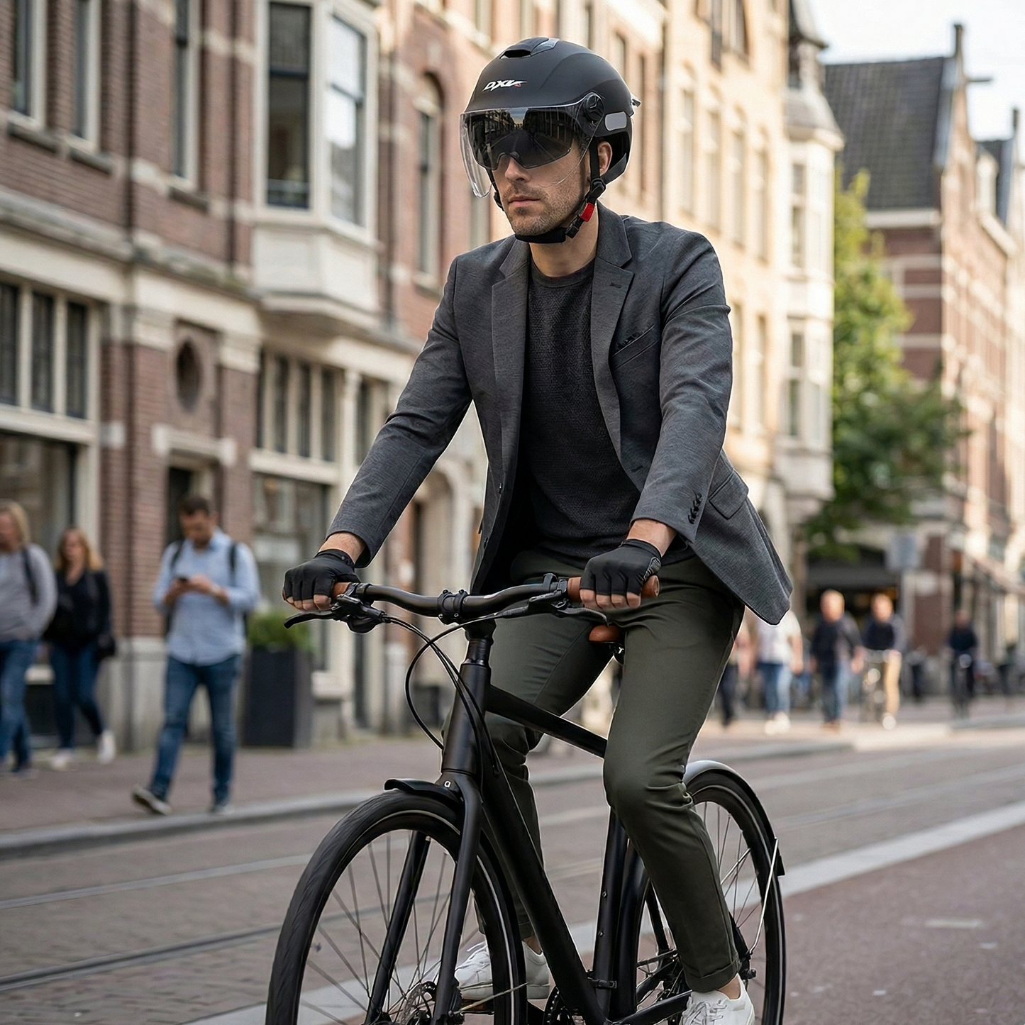 casque vélo homme avec visière - SafeMotion