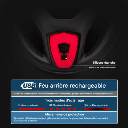 casque vélo avec visière et lumière - SafeMotion