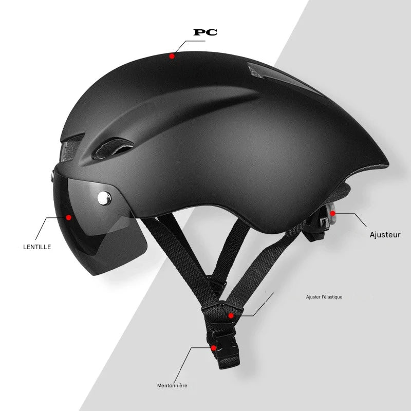 Casque vélo route avec visière - SafeMotion