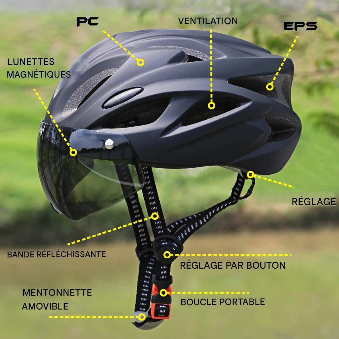 Casque visière vélo - SafeMotion