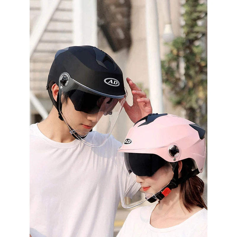 Casque vélo avec visière et clignotant - SafeMotion