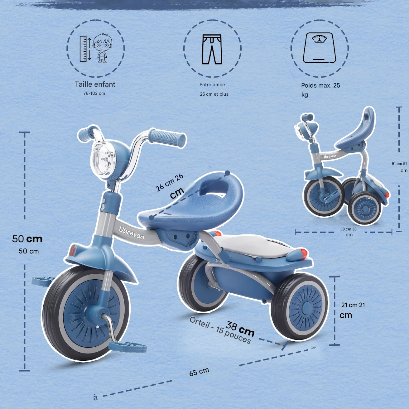 draisienne bébé 2 ans (tricycle) - SafeMotion