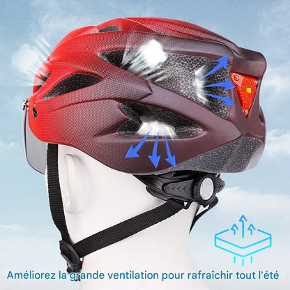 Casque vélo visière lumière - SafeMotion
