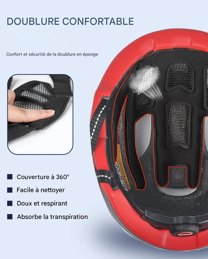 casque vélo avec visière et lumière - SafeMotion