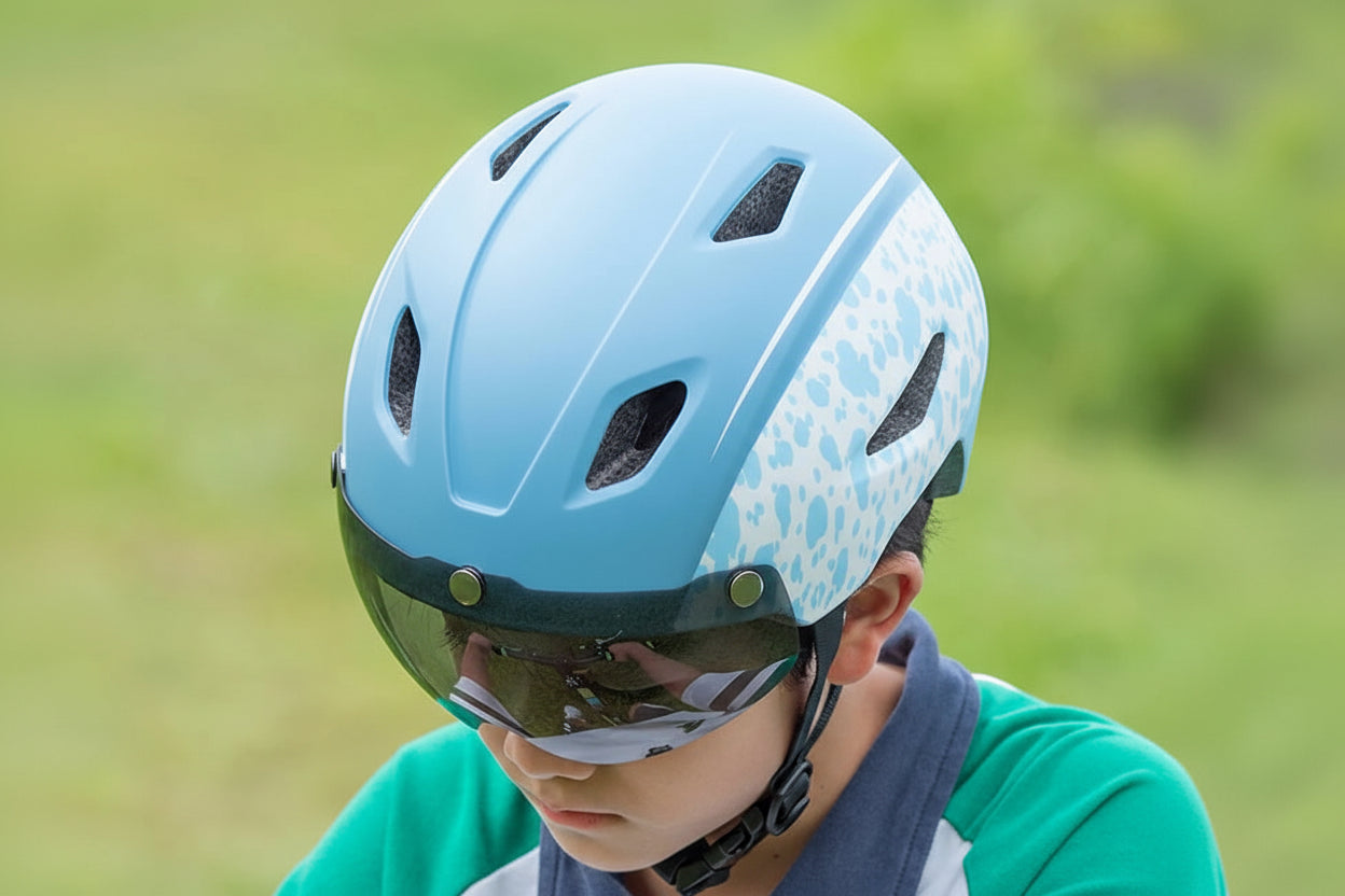 Casque velo enfant visiere - SafeMotion